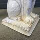 Pair of Renaissance style terracotta lion sculptures, 1950s
