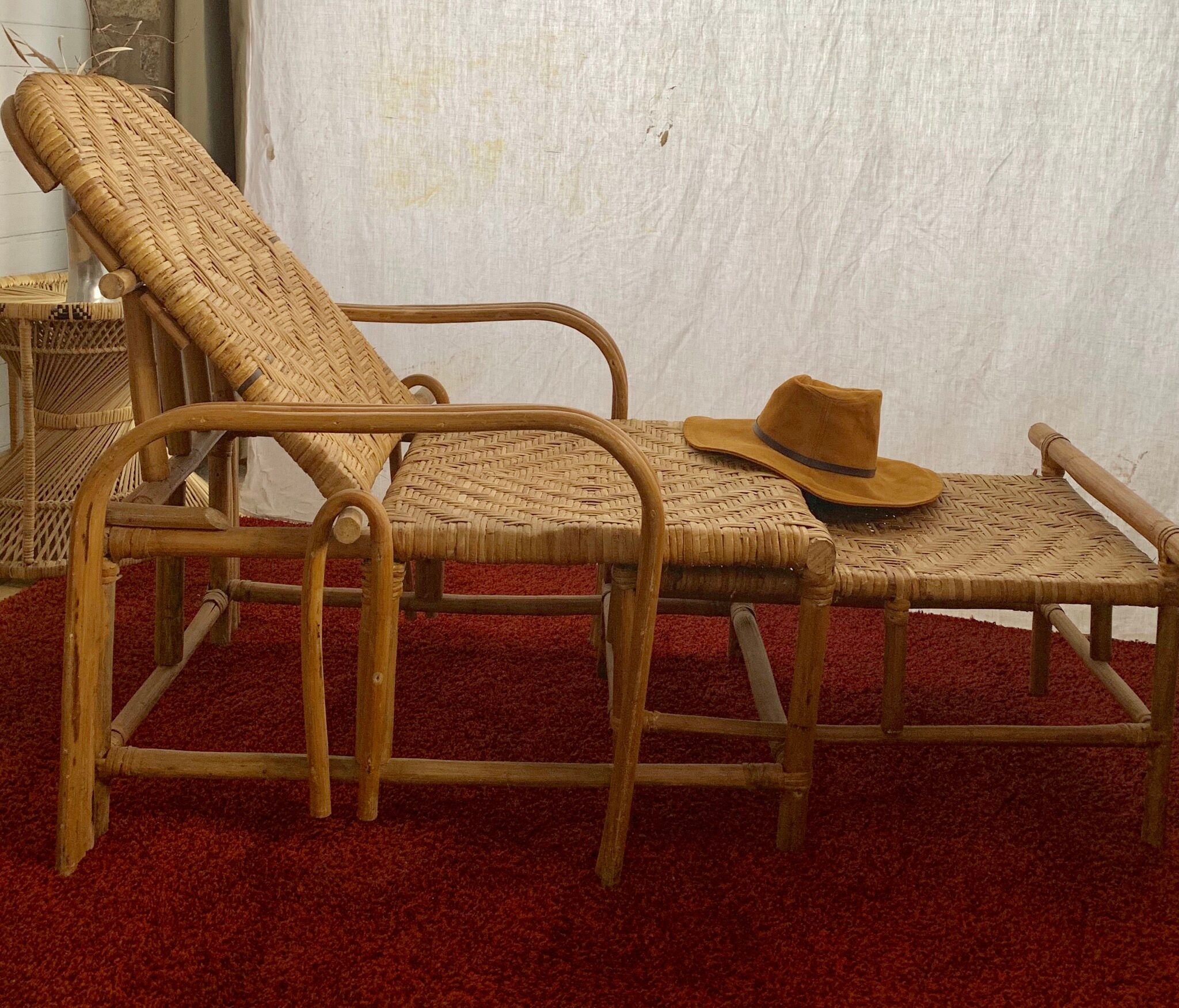 Rattan long chair