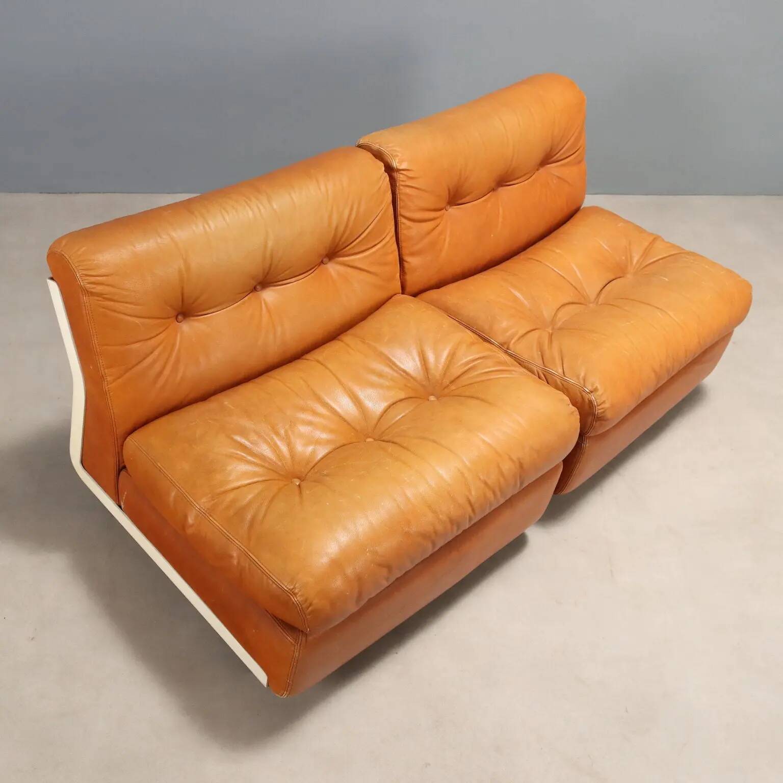 Fauteuils Amanta B&B vintage design Mario Bellini Italie années 1970