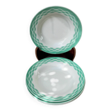4 digoin Sarreguemines soup plates