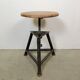 Tabouret pivotant industriel noir, années 1960