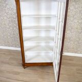 Mid-20th Century Single-Leaf Beech Display Cabinet, 1940s