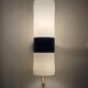 Double cylindrical wall light in metal and opaline glass - vintage 1970s design