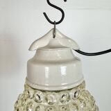 Vintage White Porcelain Pendant Light, 1970s
