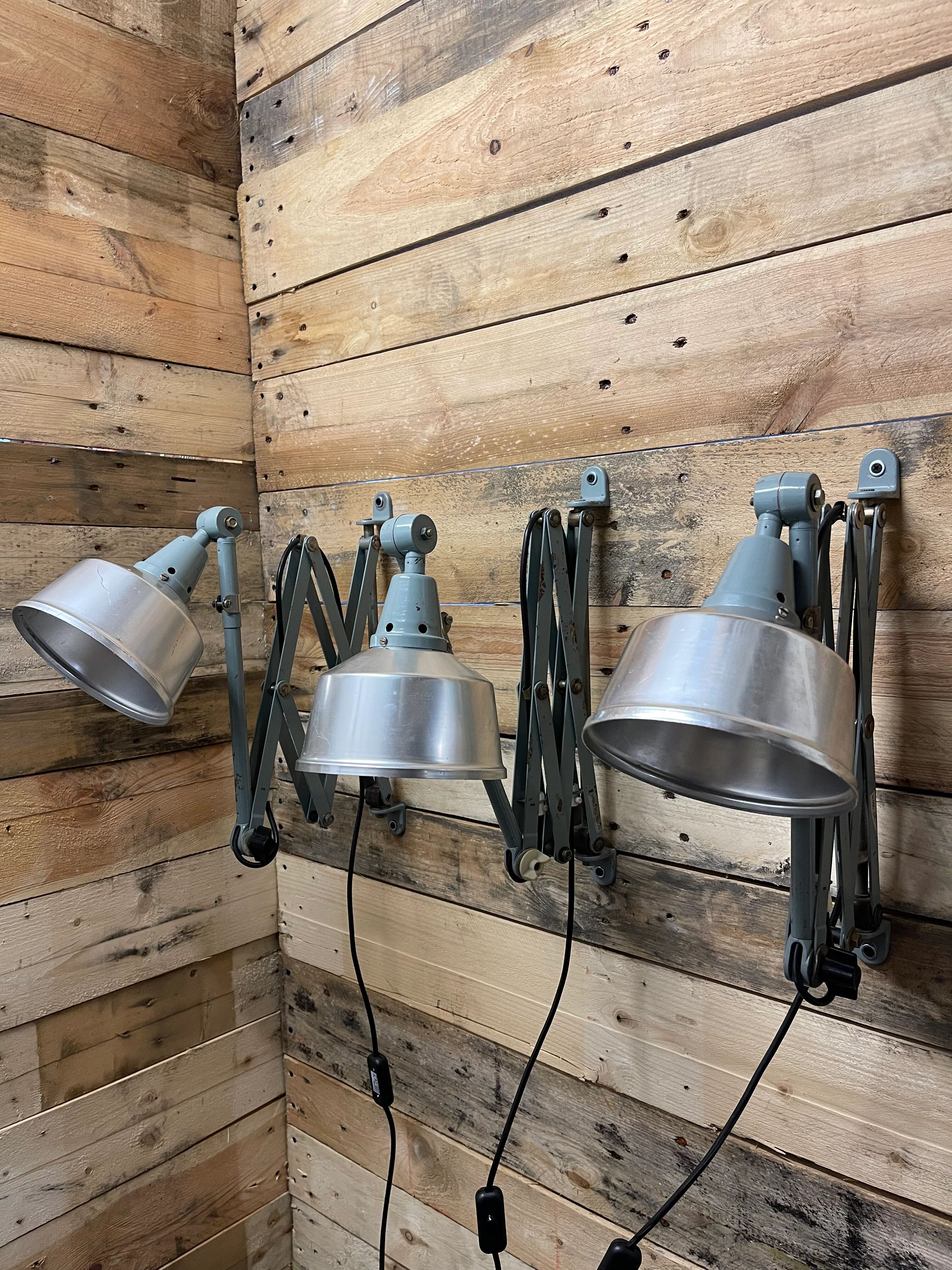 1950s scissor lamps by Curt Fischer for Midgard