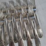 12 SOH Silver Metal Table Forks