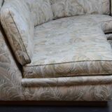 70's Swedish corner sofa with jungle design embroidery