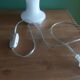 Mushroom lamp peill putzler in white opaline 60'S