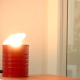Red tin can lamp, 80s