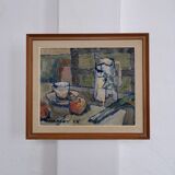 Sven-Olof Hamlet still life oil painting with pitcher | 1955