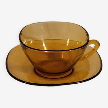 Large cup and saucer vereco - vintage