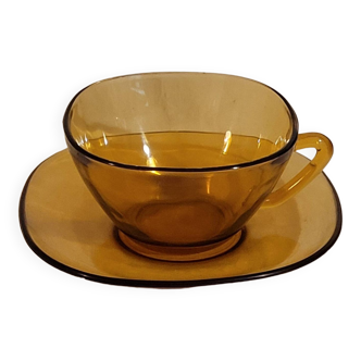 Large cup and saucer vereco - vintage