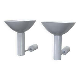 Pair of mid-century adjustable aluminium wall lights, Germany, 1970s