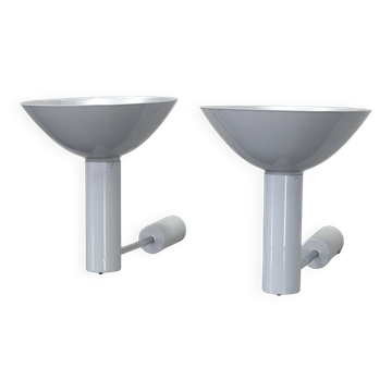 Pair of mid-century adjustable aluminium wall lights, Germany, 1970s