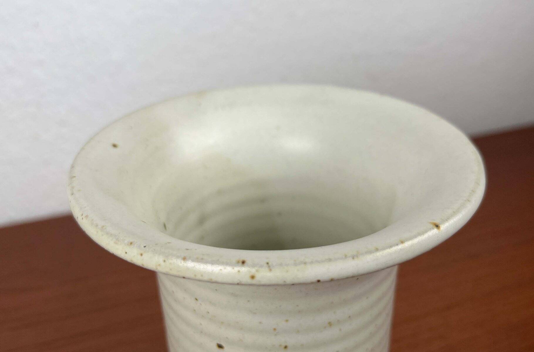 Minimalist vase from a Danish studio by Jette Andersen Keramik, 1960s.