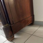 Commode Empire plateau en acajou et marbre