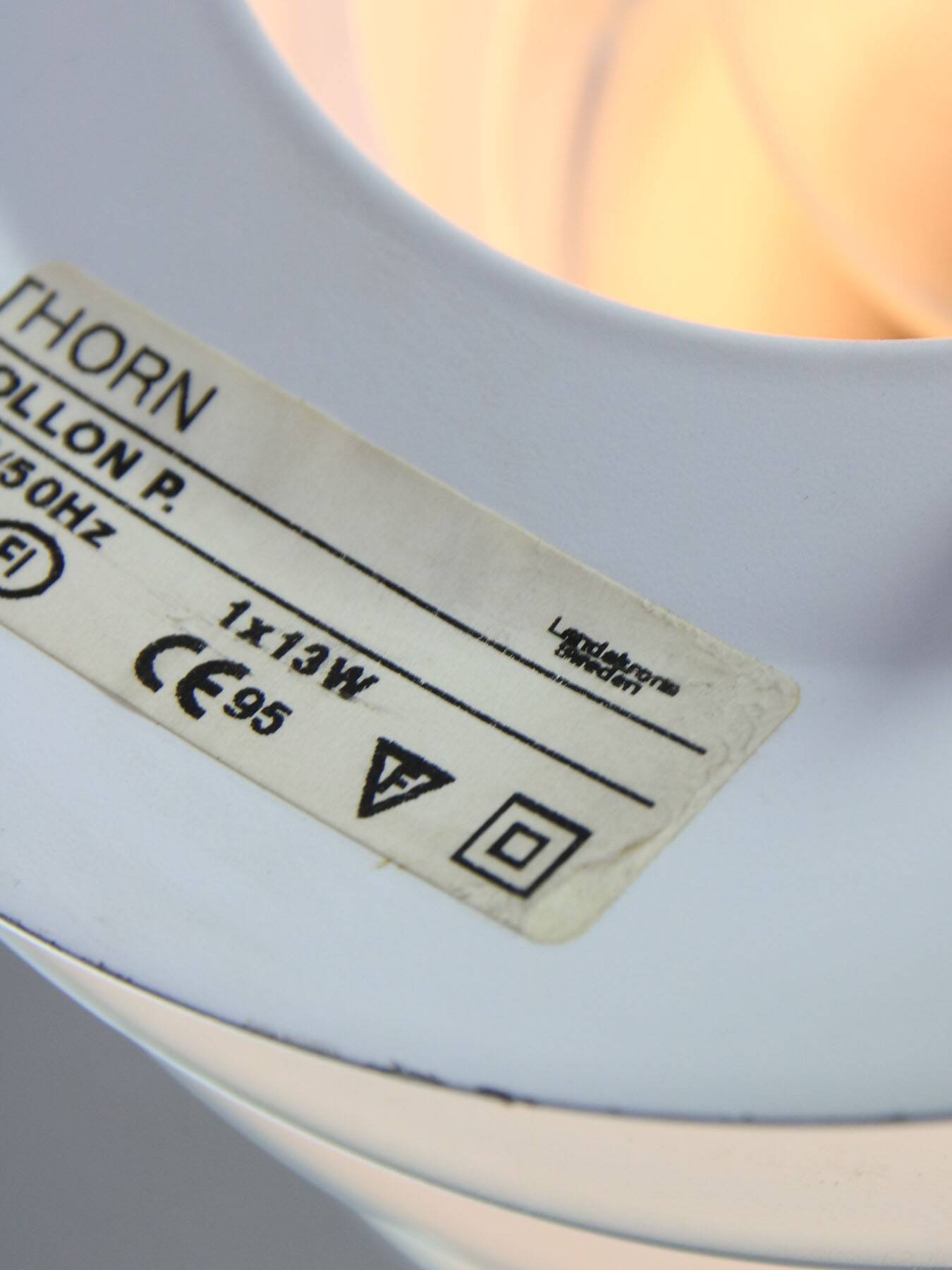 Scandinavian Duett Plexiglas and Metal Pendant Lamp from Landskrona Sweden