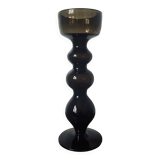 Black smoked glass vase