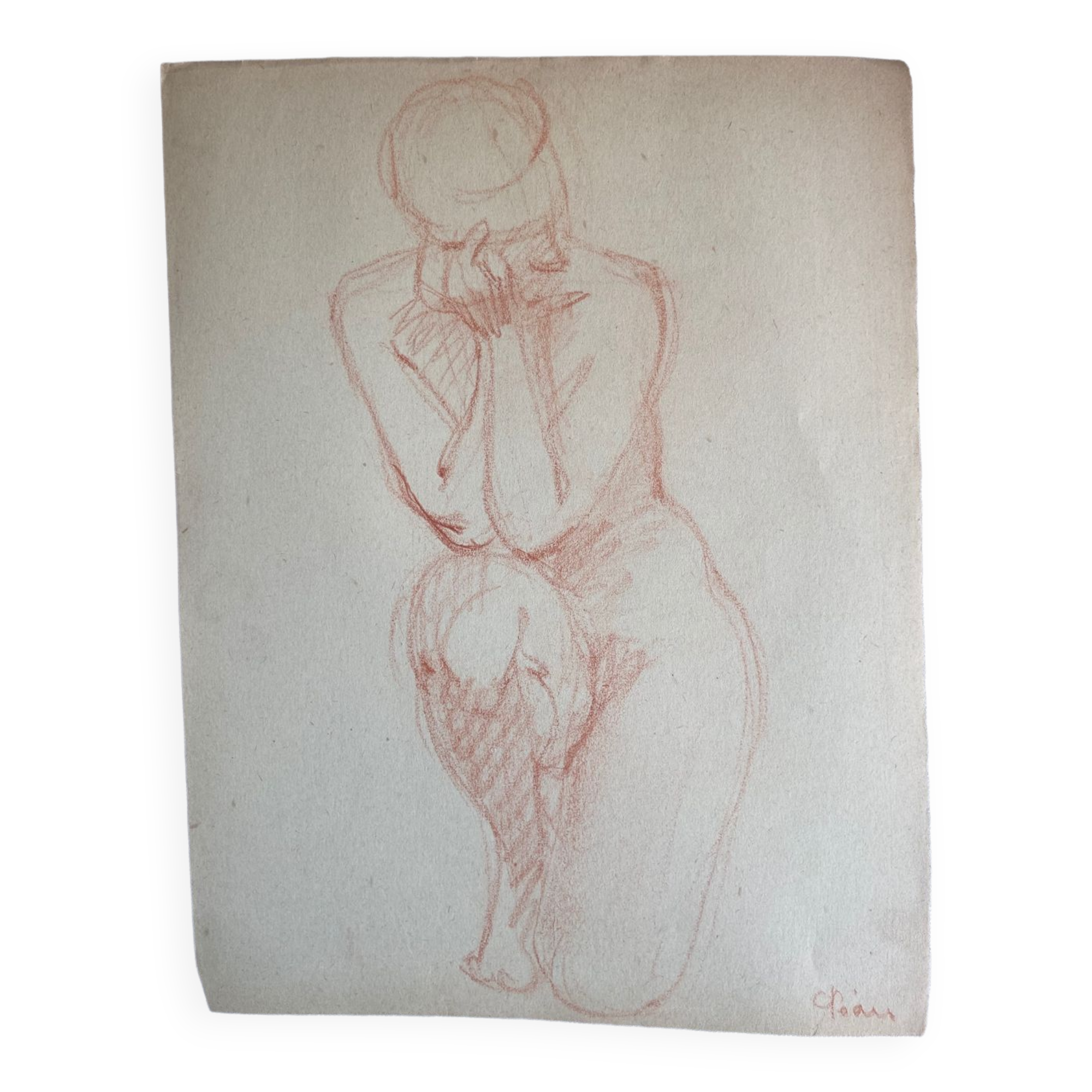 Female nude drawing