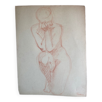 Female nude drawing