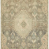 Handmade Vintage Decorative Large Area Beige Rug  236x333cm