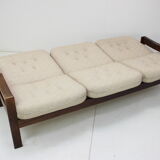1980s three seater adjustable sofa / leda lux, czechoslovakia