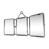 Mirror triptych barber strawberry 25 x 60 vintage 1930