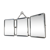 Mirror triptych barber strawberry 25 x 60 vintage 1930