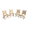4 vintage bamboo chairs