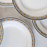 Set of 6 dinner plates, Digoin Sarreguemines, Valence model