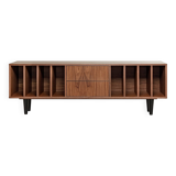 Vinyl Record Storage Cabinet Walnut "Nolana"