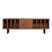 Vinyl Record Storage Cabinet Walnut "Nolana"