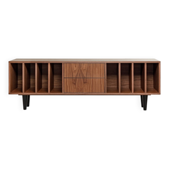 Vinyl Record Storage Cabinet Walnut "Nolana"