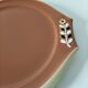 Large vintage two-tone brown and cream dish from the 50s and 60s