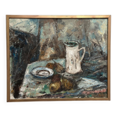 Huile sur toile suédoise – “Uppställning I” par Josef Geson (1900)