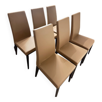 Sérieux de 6 chaises Calligaris