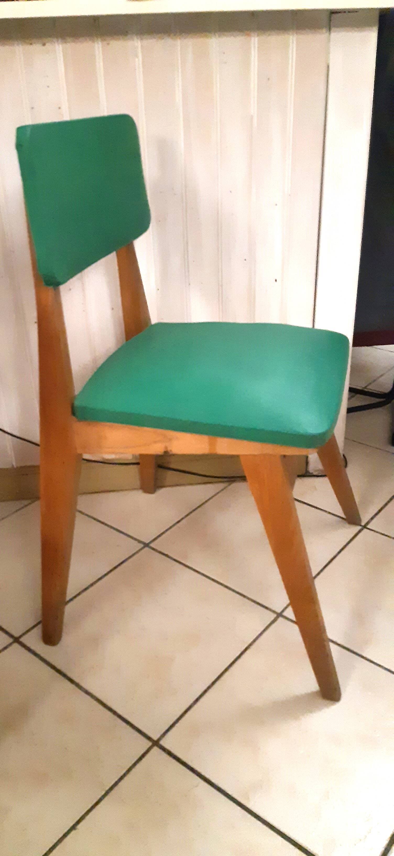 Green 1950s chair