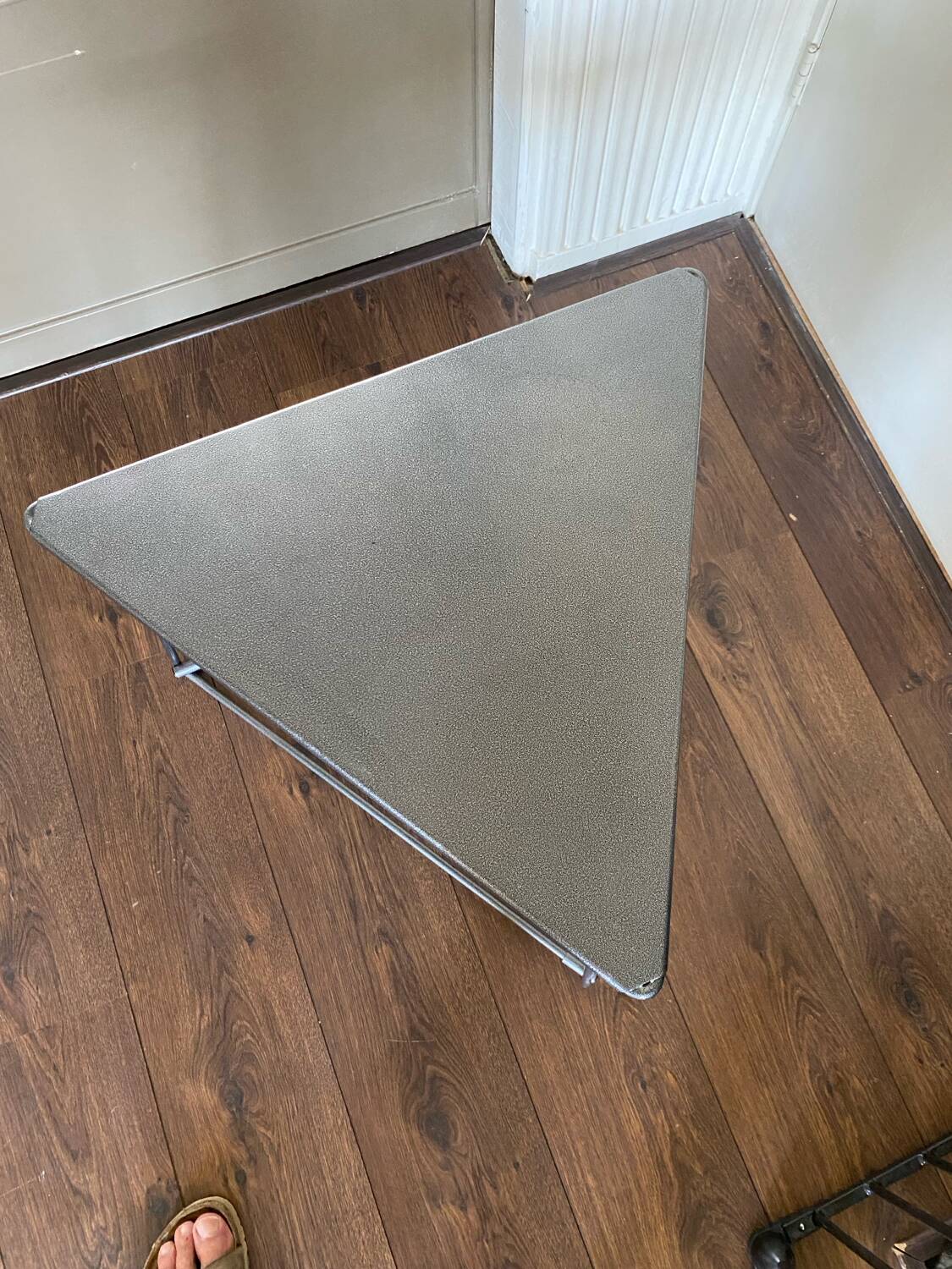 Vintage triangular Niels Gammelgaard Oti 1980s side, coffee table