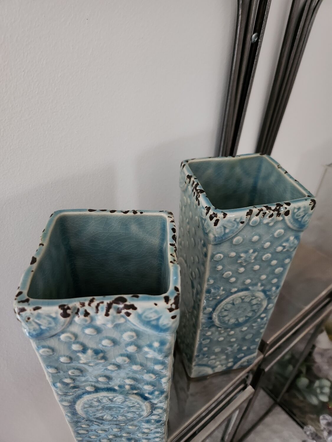 Glazed ceramic vases