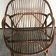 Rattan armchair vintage shell adult 1960