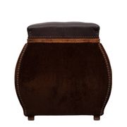 Stunning curved Velvet pouf with storage 1960s France