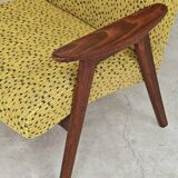Paire de fauteuils Jaune par Jaroslav Smidek pour Ton (Thonet) Expo 58