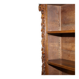 Large Victorian oak carved angular library