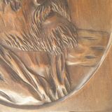 Face of Christ carved on wood