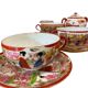 Vintage Oriental Tableware Geisha Girl: 10-Piece Coffee Set
