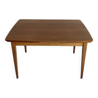 Vintage teak table from the 1960s – extendable – ideal for small spaces.