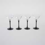 Set of martini glasses, Danish design, 1970s, manufactured in Denmark