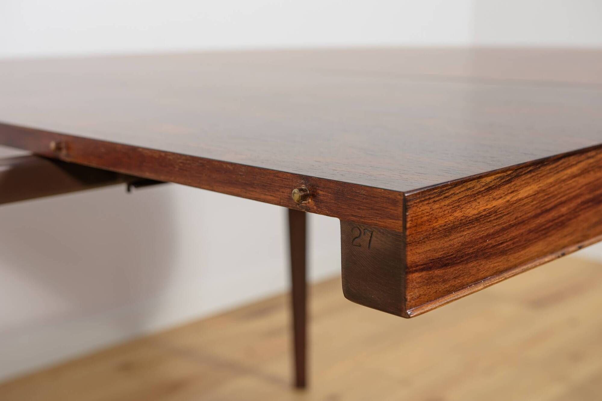 Mid-Century Round Rosewood Extending Dining Table by Severin Hansen for Haslev Møbelsnedkeri, Denmark, 1960s