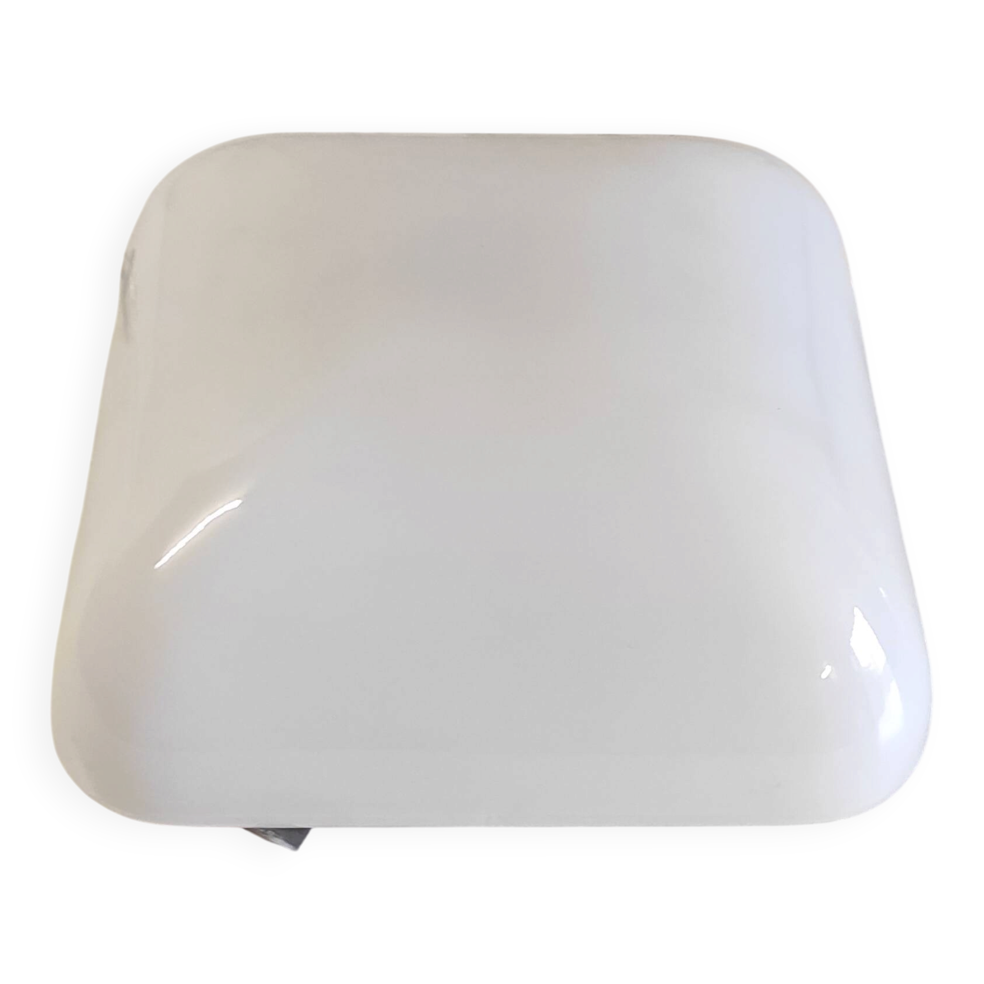 Plafonnier ou applique globe opaline carré - mid. XXeme