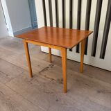 Small teak and beech table - Sweden 1970s
